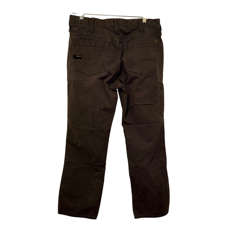 Ariat Rebar M7 Slim Straight Leg Pants Mens 32/30 Grey Cotton Canvas